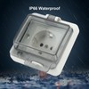 Standard IP66 Waterproof Wall Outlet Wall Mounted Concealed Plug Adapter
