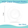 WDF 60pcs Plastic Red Plates Disposable - 7.5inch Heavy Duty