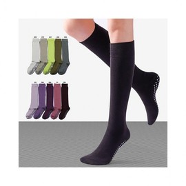 LuminaD Non-Slip Knee Socks for Golf, Yoga, Pilates Moss Green