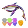 Soundspire Shark Shape Guitar Capo, Multi-Color Zinc Alloy Clamp for