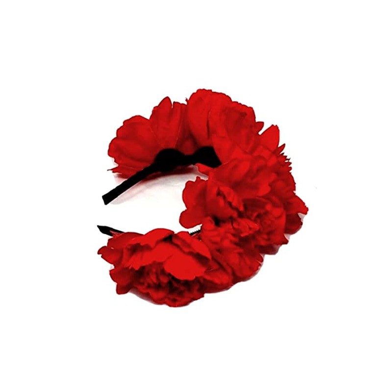 Ukrainian Red Color Flower Headband Vinok