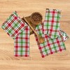 Serafina Home Christmas Plaid Kitchen Set, 4 Piece, 100% Cotton,