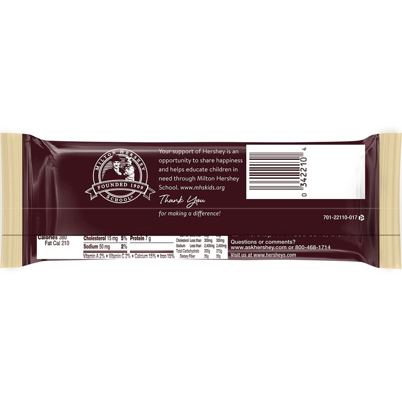 HERSHEY'S Milk Chocolate with Whole Almonds Candy Bars, 2.6 oz