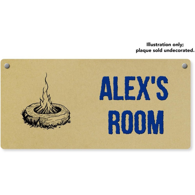 'Campfire Pit ' Large Wooden Wall Plaque/Door Sign (DP00062998)