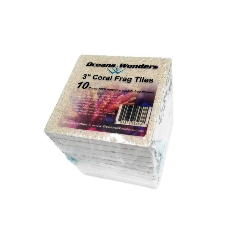 Oceans Wonders XXL 3" Coral Frag Tiles 10pc