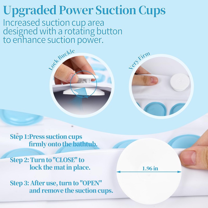 Bubble Bath Mat, Spa Mat for Bathtub for Home Relaxation,