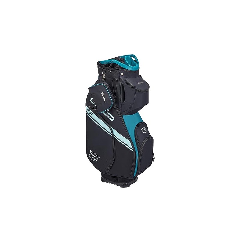 WILSON EXO II 14-Way Cart Golf Bag, Black/Teal