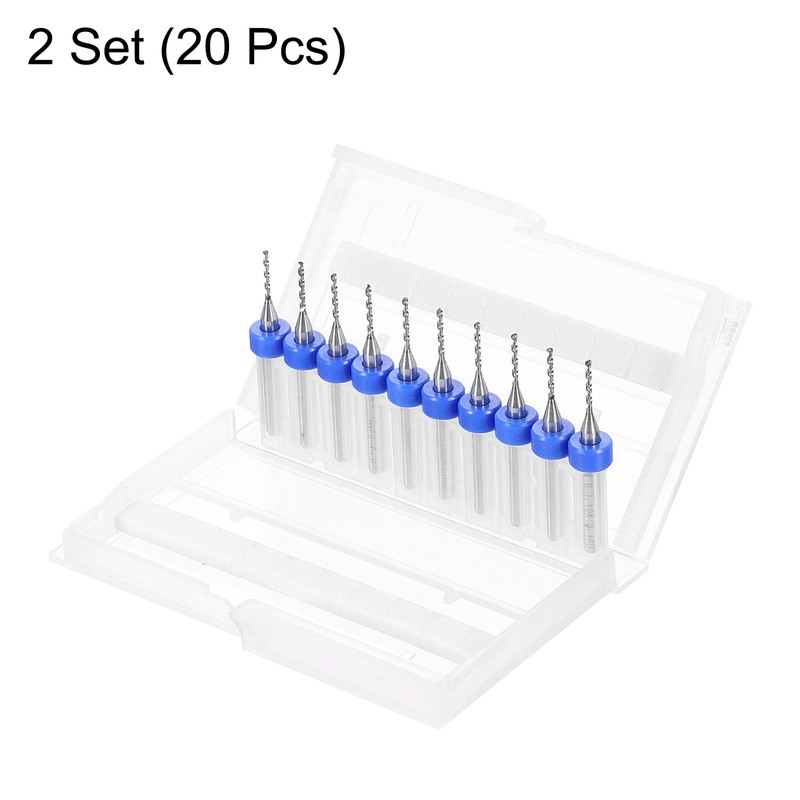 sourcing map 2 Set (20pcs) PCB Drill Bit Set 1/8"
