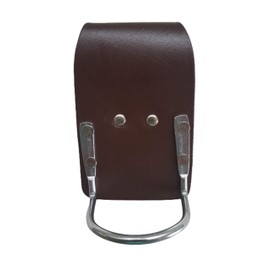 BBI Brown Leather Hammer Holder for Tool Belt | Steel Saddle Scafffolding Tool Belt Pouch