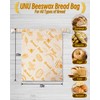 Beeswax Bread Bag 17×13 Inch Strap Reusable Washable Sourdough Storage