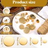 AOZUO 24Pcs Gold Buttons for Blazers, Metal Flat Button, Round
