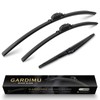 GARDIMU Front and Rear Windshield Wiper Blades, 3 Pcs Front