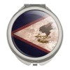 Rustic Distressed American Samoa Flag Compact Travel Purse Handbag Makeup