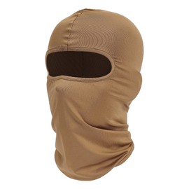 Fuinloth Balaclava Face Mask, Summer Cooling Neck Gaiter, UV Protector Motorcycle Ski Scarf for Men/Women Sand