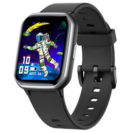 Kids Smart Watch for Girls,IP68 Waterproof Kids Fitness Tracker Watch with 1.5 Inch DIY Face,Heart Rate Sleep Monitor,19 Sport Modes,Calories Counter,Alarm Clock,Great Gifts for Children 6+ (Black)