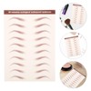 NOLITOY 3 Sheets Eyebrow Tattoo Sticker 4D Hair-like Waterproof Eyebrow