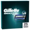 Gillette Mach3 Standard Razor for Men, 25 Gillette Replacement Blades,
