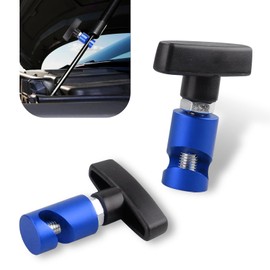 icykale 2 PCS Car Hood Lift Rod Fixing Clip, Alloy Bottom Non-hole Trunk Hydraulic Air Rod Anti-pinch Anti-slip Tool, Suitable for Use on Lift Rods with A Diameter Within 0.43", for Cars (Blue)