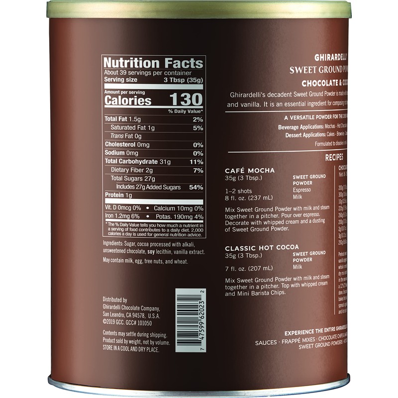 Ghirardelli Chocolate Company Sweet Ground Chocolate & Cocoa Gourmet Powder