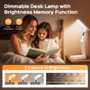 Small Desk Lamp,10000mAh Battery Operated Lamp,3 Colors+Dimmable Desk Light,LED Desk