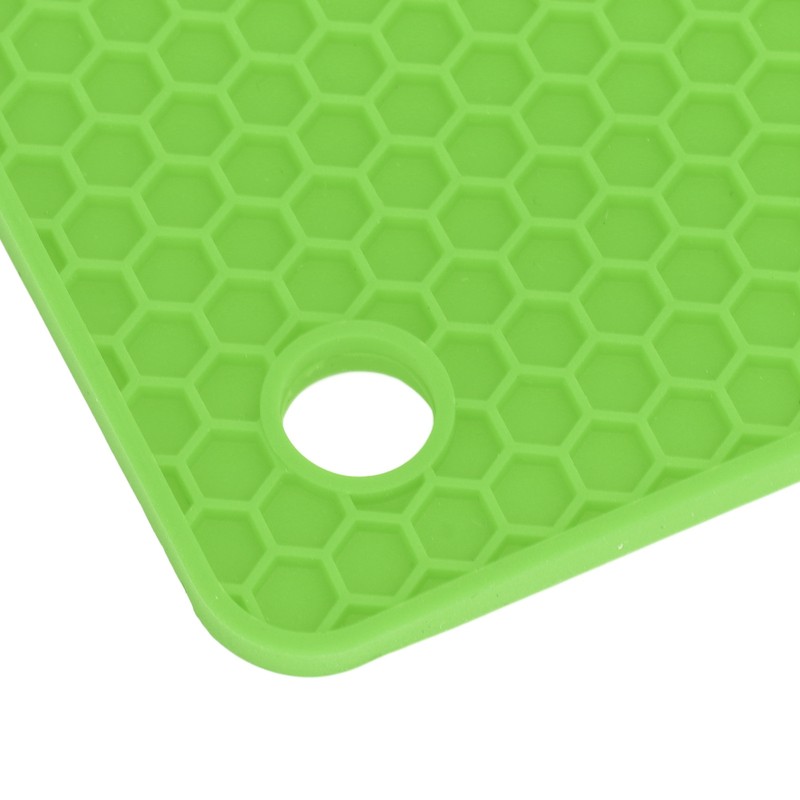 5Pcs Silicone Trivet Mat Square Round Honeycomb Hot Pad Non