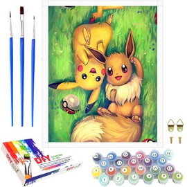 Painting by Numbers for Children, Girls and Adults, DIY Hand-Painted Oil Painting Kit for Beginners and Adults, Home Decoration Craft Set, Ideal Holiday and Birthday Gift, Without Frame, 40 x 50 cm