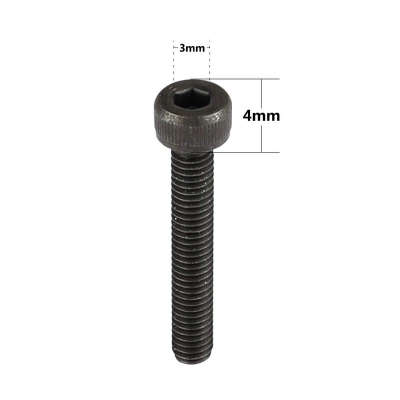 CAMVATE Three Types M4 Threaded Screw Pack (15 pcs,M4X8mm,M4X10mm,M4X22mm) -