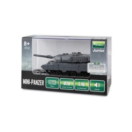 Amewi RC Leopard II Mini Tank with IR Battle Function Remote Controlled 1:72 RTR Children from 8 Years, Grey