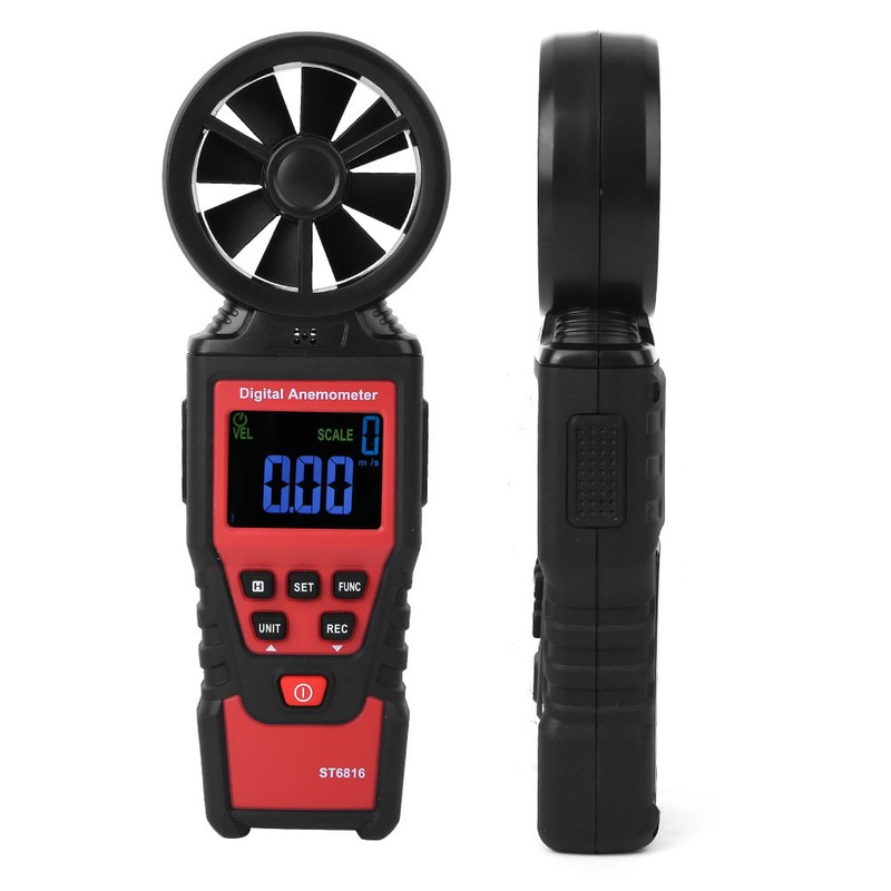 ST6816 LCD Handheld Digital Anemometer Wind Speed Temperature Meter Tester