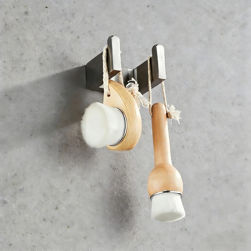 Mgoodoo 2 Pack Double Towel Hook Brushed Nickel 304 Stainless