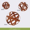 Decorative Rust Ball for Garden Set of 3 in 3
