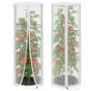 2 Pcs 57"X15.7" Round Tomato Netting with Zipper, Insect Bird