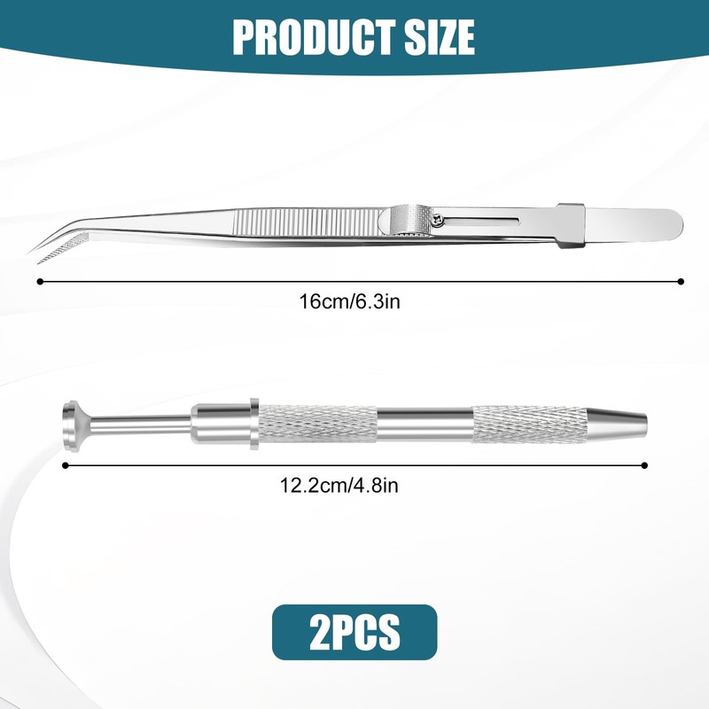 2 Pcs Piercing Ball Grabber Tool, Jewelry Pickup Tools with