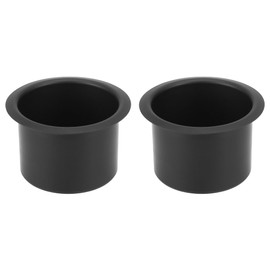 X AUTOHAUX 2pcs Aluminum Alloy Bottle Cup Drink Holder Black for Boats RVs