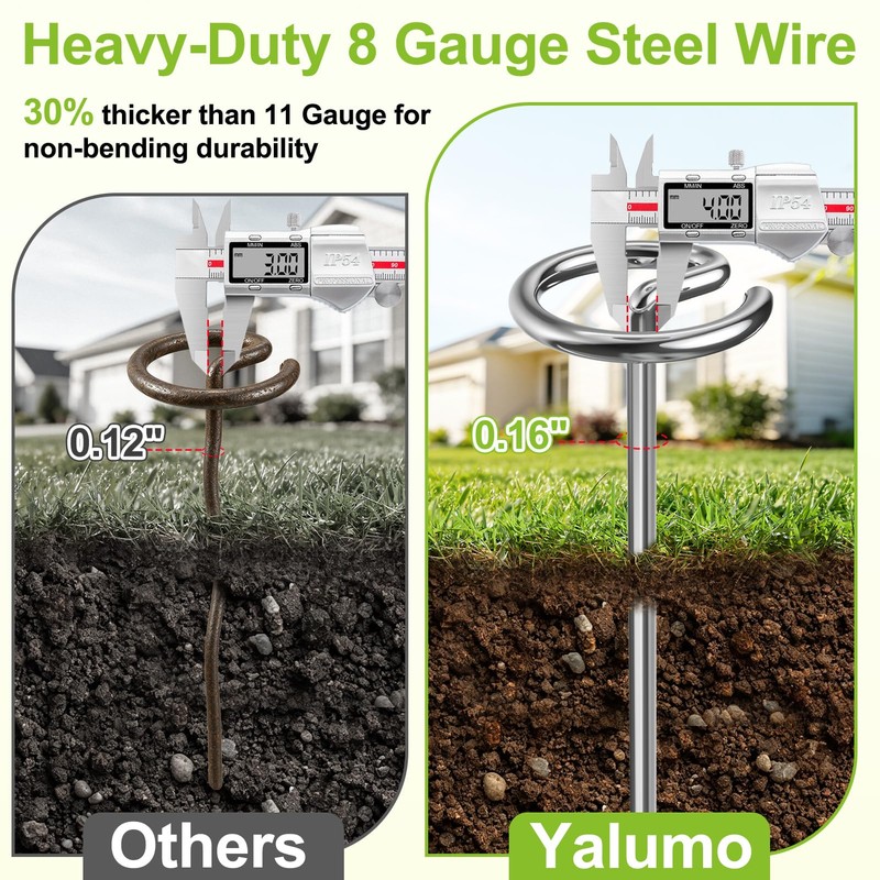 Yalumo Landscape Fabric Pins 120 Pcs, Thickened 8 Gauge Galvanized