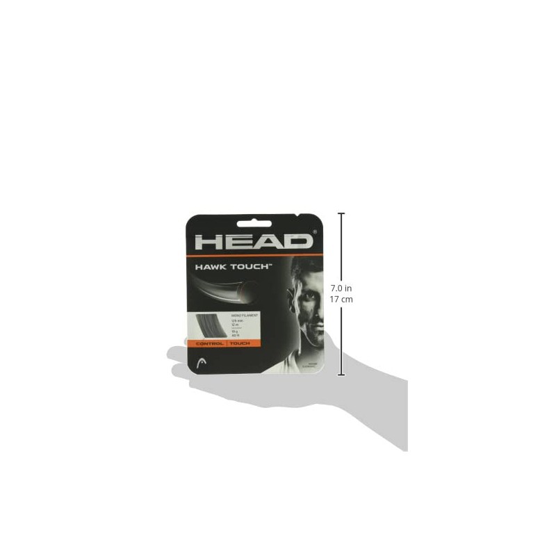 HEAD Unisex-Erwachsene Hawk Touch Rolle 120 Tennis-Saite, Anthracite, 17