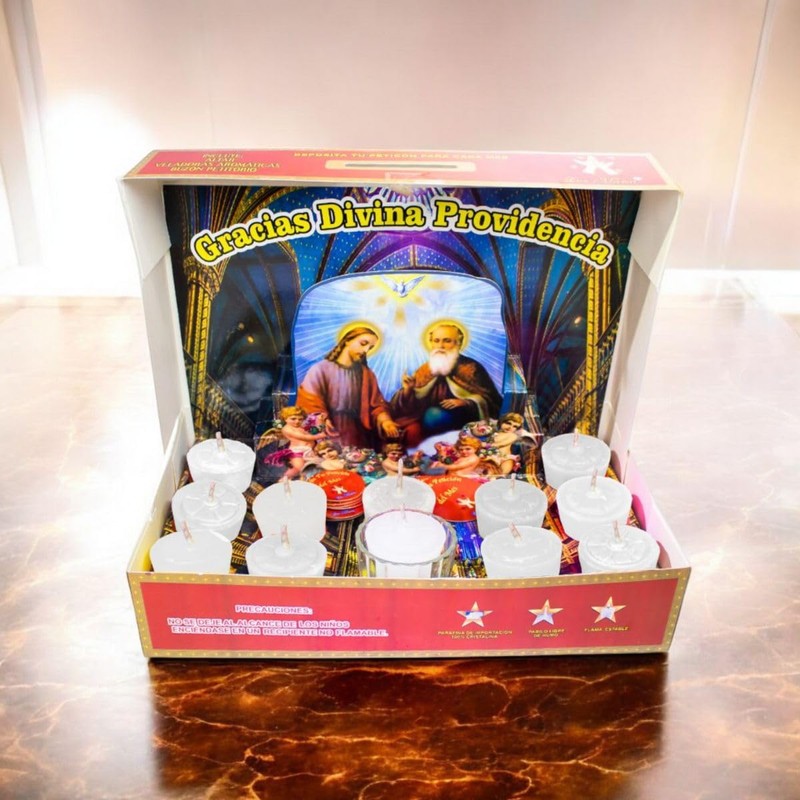 Docenera Divina Providencia| Velas Votivas de 12 piezas aromáticas |
