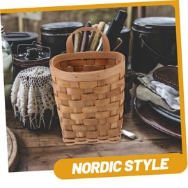 MAGICLULU Hanging Storage Basket Woven Wall Mount Basket for Kitchen Home Organizers