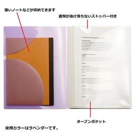 LIHIT LAB Clear File Pocket Holder 8 Pockets A4 Mint Green F7736-19