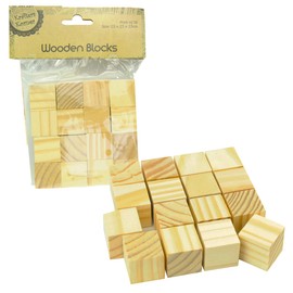 [2PK] Craft Wooden Blocks, Wood Material, Non- Toxic, Eco-Friendly, Can Be Left Natural, Stained, Varnished, Painted, Wood Washed, Stamped Or Colored (2.5 X 2.5 X 2.5Cm)