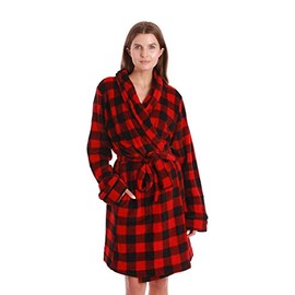 Just Love Printed Plush Robe for Women 4617-10195-RED-L
