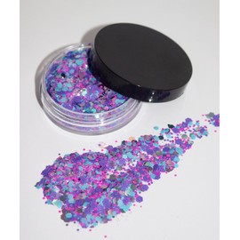 Unicorn Strobe Biodegradable Chunky Glitter // Karizma Beauty Silver Face Bio Glitter Eco Glitter Festival Chunky 10g
