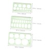 HOODANCOS 3pcs Ellipse Template Circle Stencils Engineering Rulers Students Drawing