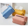 Green Leather Tissue Box Holder Rectangular Tissue Box Cover Dispenser