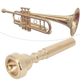 Back Mouthpiece, For Practice, Trumpet Mouthpiece, Labor Saving, Mouthpiece, Trumpet (Golden 5C)