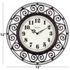 Westclox 32021 12" Filigree Rubbed Bronze Finish Clock