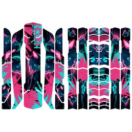 BIKE-label Bike Tuning Sticker Cyber Catgirl Anime Design for Frames of E-Bike & Scooter X400178VA