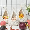 AIMALL Handmade Cotton Rope Wall Hanging Fruit Basket Storage Net