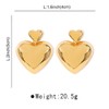 Jumwrit Dainty Gold Double Heart Drop Dangle Earrings for Women