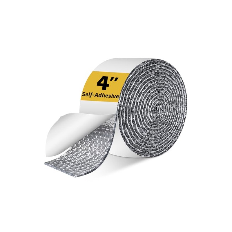 Double Bubble Reflective Foil Insulation Tape, Self-Adhesive Ac Pipe Insulation